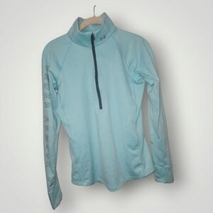 Under Armour Jacket Womens m medium Blue Fitted 1/2 Zip Activewear